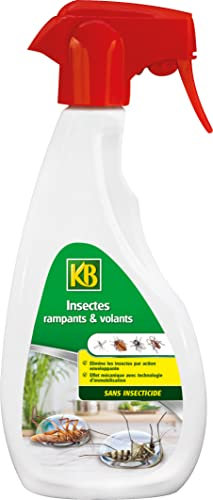 KB KBMIXPUL - Pulvérisateur Insectes Volants et Rampants Sans Insecticide 500 ml - Elimine insectes par action enveloppante - Effet mécanique technologie d'immobilisation - Sans odeur et ne tâche pas