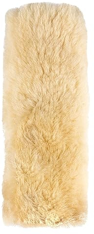 Walser Cuscinetto per Cintura di Sicurezza Auto Millie in Pelle di Agnello, 2 Pezzi Protezione Cintura di Sicurezza-Auto Beige