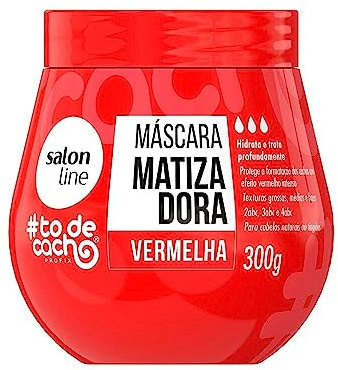 Salon Line - Linha #ToDeCacho (Matizadora) - Mascara Vermelha 300 Gr - (#ImWithCurls (Brassiness) - Red Mask Net 10.58 Oz)
