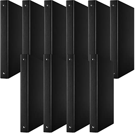 DONAU 3733001PL-01 Ringbuch Schwarz | 4-O-Ring-Mechanik 20mm DIN A4 Ringordner Pappe/Kunststoff | Aus 1,9 mm dickem Karton mit öko PP 100µ | 10er Packung