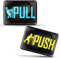 SkinoEu 2 x 3D Gel Notice Sign Push Pull for Outdoor Indoor Use Marking Entrance Exit Stickers for Gate Door KS 59