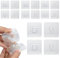 CUHZA 10 Paar Zauberhaken, doppelseitig, multifunktional, selbstklebend, transparent, wasser- und ölbeständig, kein Bohren erforderlich, abnehmbar, geeignet für Küche, Bad, Wohnzimmer