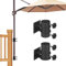Pevfeciy Sonnenschirm Halterung Balkon, Hohe Beanspruchung Schirmständer für Terrassengeländer, Balkone, Höfe(Maximaler Außendurchmesser 5,3 cm),Flache Montage