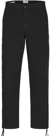 JACK & JONES Jpstkarl Jjharlow Cargo Noos Pantalon, Noir, 34W / 34L Homme
