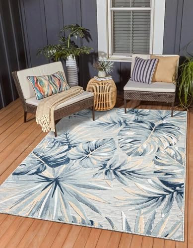 MY-RUG Outdoor Teppich wetterfest 200 x 300 cm, UV beständig & robust für Garten Terrasse, Balkon Küche & Wohnzimmer, kurzflor waschbarer Wohnzimmerteppich, Holly