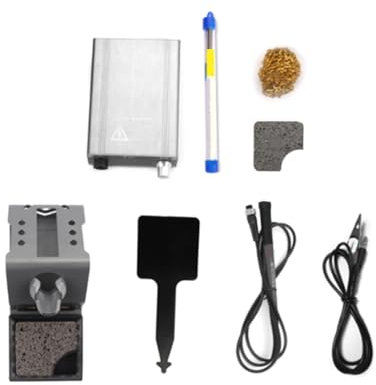 Wrtysully Estación de Soldadura T12-X Plus de 75 W con Pantalla de Temperatura Constante y Puntas T12 para Reparación de Teléfonos Móviles, Herramientas de Soldadura con Enchufe Europeo