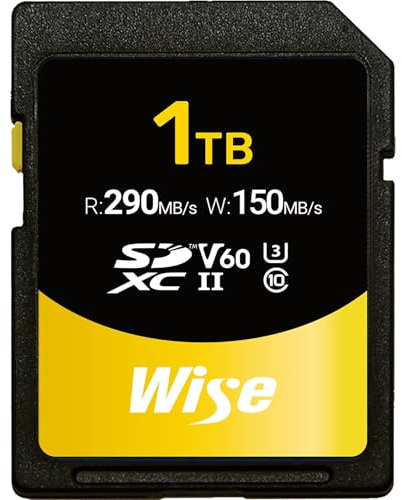 Wise SDXC UHS-II V60 1TB R:290MBs / W:150MBs WI-SD-S1024