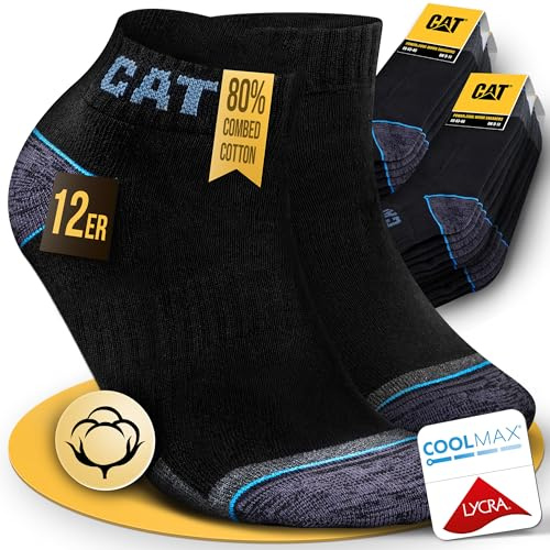 CAT 12 par CATERPILLAR POWER & COOL WORK sneakers arbetssakers arbetsstrumpor strumpor storlekar 39–42, 43–46, 47–50