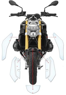 Steinschlag Lámina protectora de pintura PPF para motocicleta adecuada para BMW R1200 R 2015 – 2018, protector de pintura transparente TPU