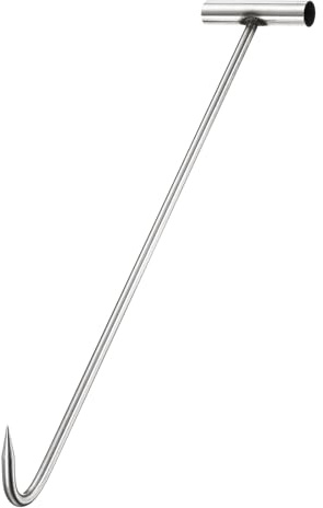 PATIKIL Gancio per pozzetto da 40 cm, in acciaio inossidabile 304, coperchio a forma di T, sollevatore di copertura con punta appuntita per sollevare, tirare, copertura per scarico tempesta