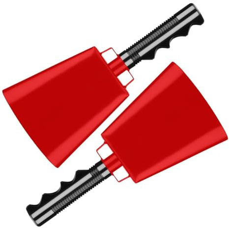 Onchdbfhuu Lautstarke Geräuschmacher 2er Pack 9 Stahl Kuhglocken für Sport, Partys und Schulveranstaltungen