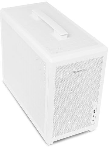 NOX XTREME PRODUCTS Hummer Refresh - Case PC Mini Tower Micro ATX/ITX Trasportabile, Design Full Mesh, Ventola PWM 120mm inclusa, Spazio per 5 Ventole, USB-C e 3.0, Bianco