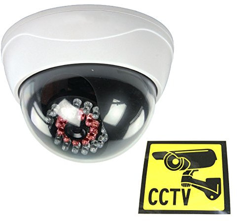 Ex-Pro Dummy/Fake CCTV Security Dome Camera With built-in Multi IR LED that light up in the dark