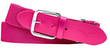 Mizuno Classic Elastic Baseball/Softball Belt , Adult One Size Fits All, Shocking Pink