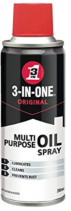 2 Pack 3-in-1 Multi Purpose Spray Oil 200 ml Lubricates Prevent Rust Aerosol