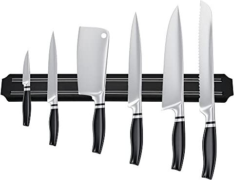 AIBAOBAO Magnetischer Messerhalter Magnetleiste Messer Selbstklebend für Messer Aus Edelstahl und Werkzeuge, Knife Holder Magnetic,Messerleiste Edelstahl für Wänden Eine Aufgeräumte Küchen,38cm