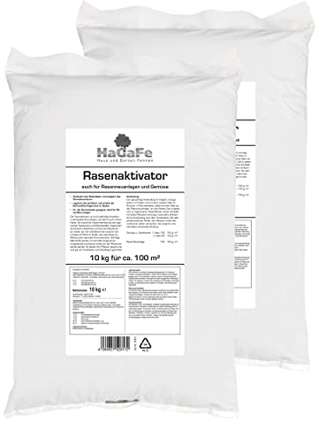 HaGaFe Rasenaktivator & Bodenaktivator m. Tonmineralien Algenkalk Urgesteinsmehl (20 kg (2x 10 kg))