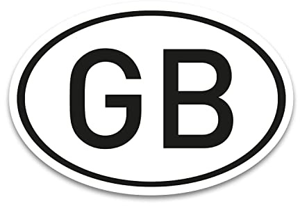 Imán para matrícula de Reino Unido, color blanco y negro, 17,5 x 11,5 cm, DIN normalizado, para coches, camiones, caravanas, coches, obligatorios fuera de la UE – kfz719