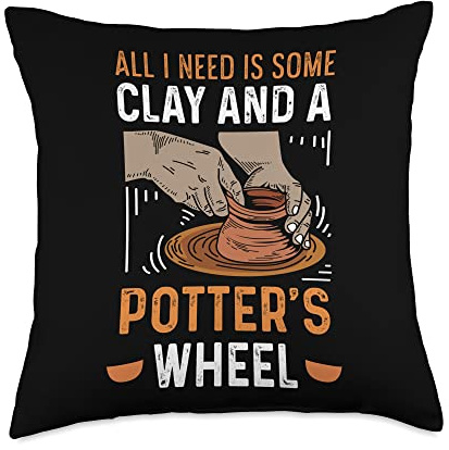 A Potter's Wheel Plants Lover Throw Pillow