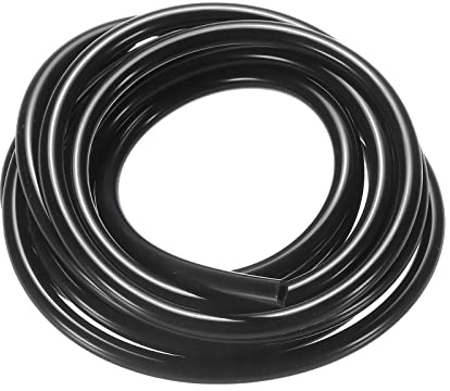 Rebower Silicone Tube Flexible Silicone Tube, [pour Pompe Eau Transfert, Poisson Réservoir, Aquarium] - 1/8x3/16/6.6ft/Noir