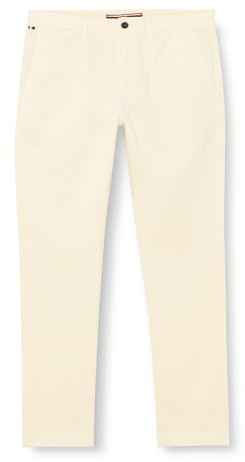 Tommy Hilfiger Pantaloni Uomo Bleecker Chino Slim Fit, Bianco (Calico), 28W/28L