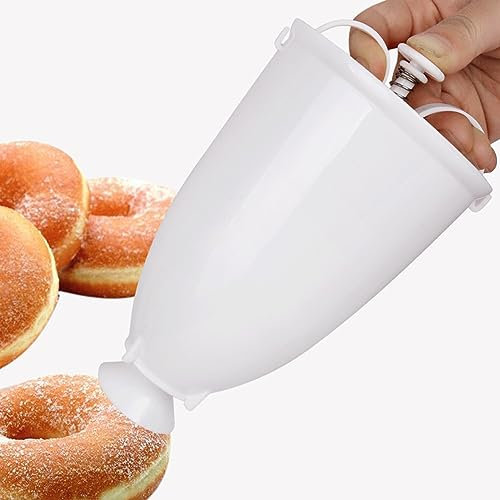 Tuzsocr Portable Machines à Donuts,Coupe-Beignet,Donut Moule DIY Fried,Distributeur de Pâte en Plastique,Fabricant de Moules Donut,Outil de Cuisson,pour la Fabrication de pâtisseries de Cuisine