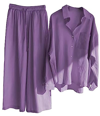 Mono elegante para mujer, conjunto de manga larga, ropa informal, camiseta de pierna ancha, cintura elástica, pantalones de dos piezas, traje de ocio, traje de pantalón de 2 piezas, traje de pantalón