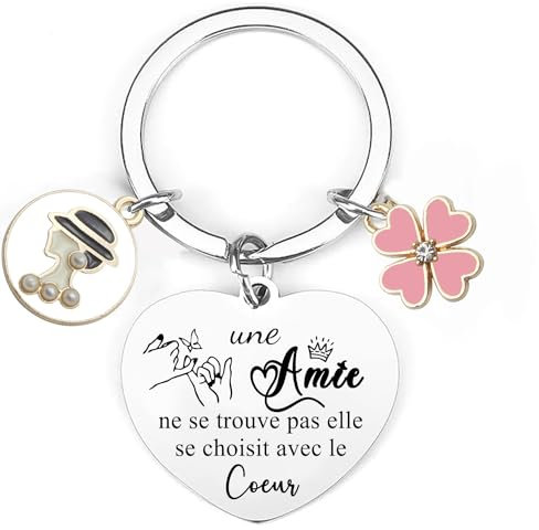 LKJHGF Cadeau Meilleure Amie Femme Porte Clef Meilleure Amie Cadeau Cadeau Pour Une Amie Cadeau Meilleure Amie Original Cadeau Pour Sa Meilleure Amie Cadeau Amie Anniversaire Cadeau Amie Noël (5)