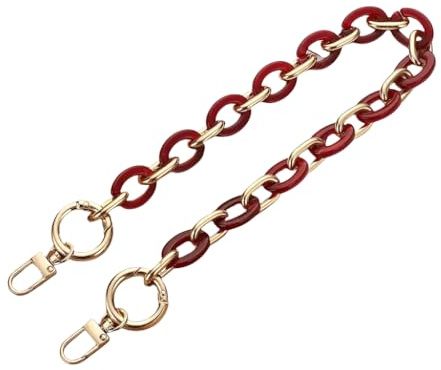 WANYI Väskkedja 60 cm akrylharts röd metallkedja