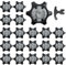 GTNCE 20 Pcs Golf Shoe Spikes Set, Golf Shoe Studs, Replacement Golf Shoe Cleats with Wrench, Metal & Rubber Golf Studs for Golf Shoes, Easy Install, Anti-Slip, Traction & Comfort
