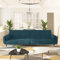 Schlafsofa 2-Sitzer mit 2 Kissen Blau Samt,Ausziehbares Schlafsofa aus Samt Bequemes Sofa mit Verstellbarer Rückenlehne und 2 Kissen für Wohnzimmer und Gästezimmer Wohnzimmer, Sofas