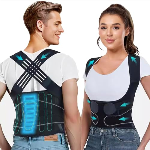 Buteoutzzl Posture Corrector for Women and Men,X-Back Brace Lower Back Support,Adjustable Straightener for Scoliosis Hunchback Correction,Shoulder Pain Relief Spine Corrector Posture Trainer