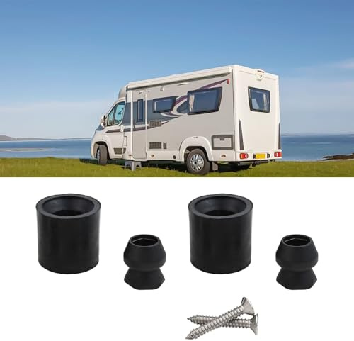 Opatiny Kit di 2 rimorchi per porte, per paraurti nero e per prese in plastica, accessori per camper, camper e rimorchi per cavalli e per finestre