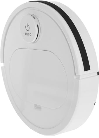 HOMSFOU Robot Aspirateur Balayeur Automatique Es350 Blanc USB Tactile Rechargeable, Machine de Nettoyage Puissante pour Sols, Tapis et Poussière, Usage Domestique Intelligent
