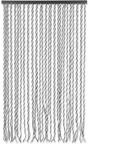 Pincho Cortina Antimoscas Chenilla para Puerta Cortina Puerta Exterior Gris, Mosquitera de Chenilla Decorativa, Separador de Tiras para Balcón, Terraza, Casa e Interior - 90x200 cm