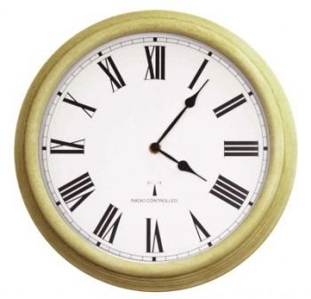 Primrose Perfect Time Radio Controlled Outdoor Garden Clock - Antique White - 38cm (15) - by About Time™
