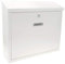 PrimeMatik - Briefkasten Postkasten metallische Weiss Farbe für wallmount 350x90x320 mm