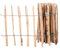 Staketenzaun 5 Meter Rollzaun aus Haselnuss Höhe: ca. 50-120 cm, Lattenabstand ca. 3-4cm Langlebig Dank 100% Naturprodukt für Beete & Teichumrandung (70cm), Transparent