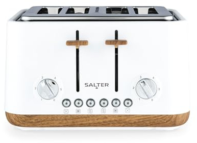 Salter Toronto 4-Slice Toaster With Wide Slots, Matt White