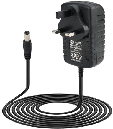 12V 3A Power Adapter, AC 100-240V to DC 12V Power Supply UK Plug, Compatible with LED Strip Lights, CCTV Cameras, ADSL Cats, and More, 5.5mm x 2.1mm Jack, Wall Charger for Home and Office Use