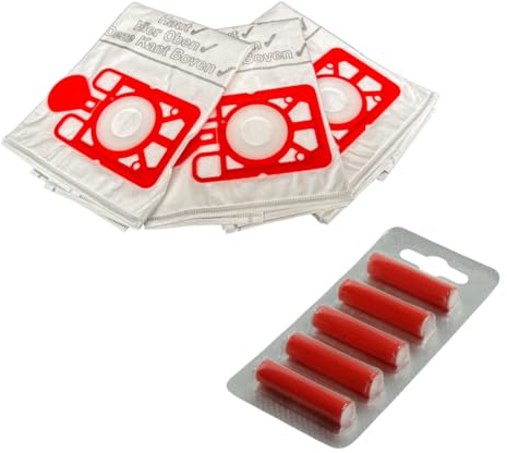 Genuine Numatic Hepa-Flo Hoover Bags Henry Hetty NRV Vacuum Cleaner Dust Bags (Pack of 3 + 5 Freshener Sticks)