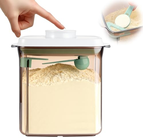 Dispenser per latte in polvere, 1700 ml, contenitore sigillato con cucchiaio, latte in polvere, contenitore per alimenti per latte in polvere, farina, legumi