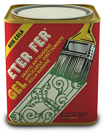 SMALTO VERNICE GEL ANTIRUGGINE DIRETTAMENTE SULLA RUGGINE ETER FER 750ML 12/16MQ FERRO ANTICO DISP. QUALSIASI COLORE