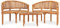 vidaXL Teak Massiv Gartenmöbel 3-TLG. Bananenbank Gartenset Bank Banana Tisch Lounge Sitzgruppe Gartenbank Holzbank Sitzbank Gartentisch