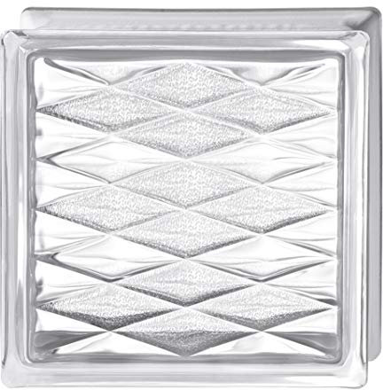 Bloque de vidrio Bormioli Rocco Pure Vintage Harlequin | cm 19x19x8 | Unidad de venta 1 caja de 6 pzas