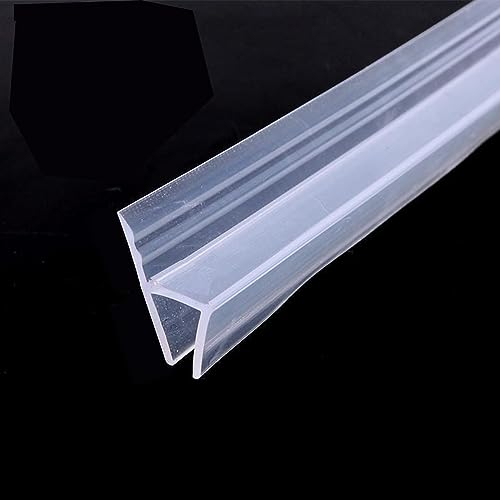 Duschdichtung, 200cm Duschtürdichtung für 8mm, Gummi Ersatzdichtung Wasserabweiser Dusche Glastür, Duschtür Dichtung Duschdichtung (Für 8mm Glasstärken, H)