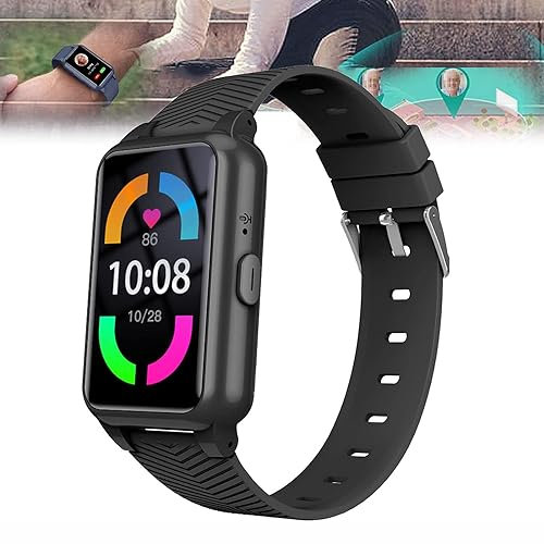 Reloj Inteligente GPS para Personas Mayores con Botón de Llamada de Emergencia SOS, Resistente Al Agua, Rastreador De Actividad Física para Alzheimer - Negro