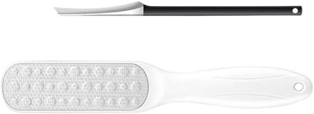 Raschietto per piedi, set di raschietti per pedicure per piedi, 2 pezzi per purificare i piedi, rimozione della pelle morta, strumento per rimuovere i calli dei piedi, esfoliante dei piedi, cura dei