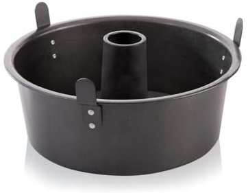 Wintem Antihaftbeschichtete Kuchenform aus Stahl, 26 cm, ideal für Chiffon Cake und Angel Cake – Füße zum Abkühlen umgedreht, weiche und stabile Kuchen, herausnehmbarer Boden und Mittelrohr