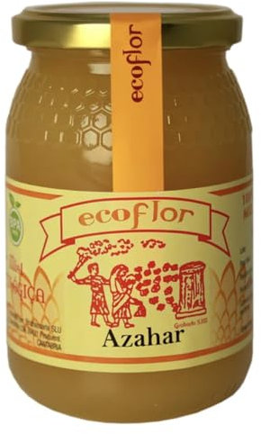 Miel de Azahar. Miel pura de Abeja Española, 100% Natural. Sabor dulce y muy fino y aroma a naranjo. Miel artesana de cosecha propia en zona de Cantabria, España. Miel de abeja pura. Gourmet.
